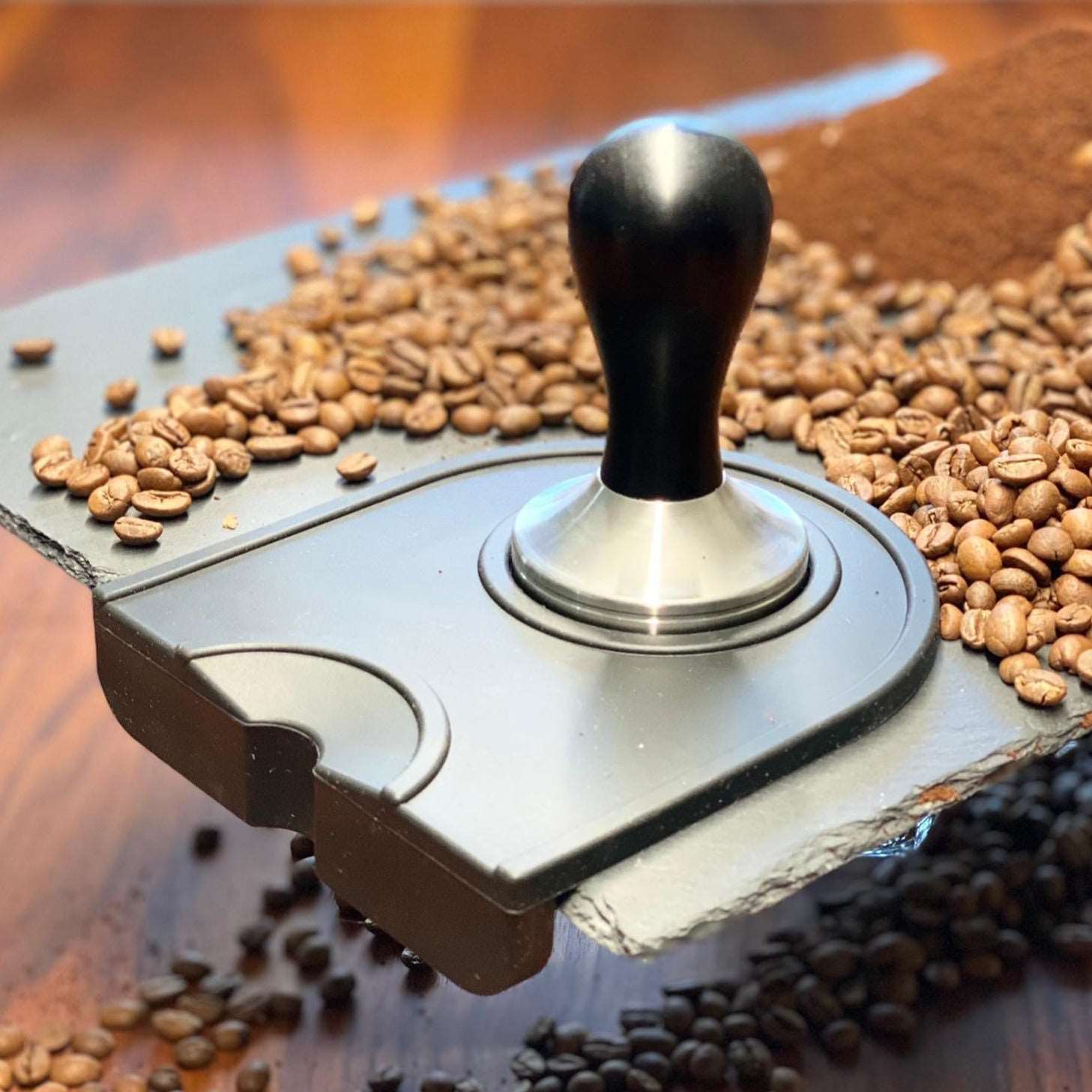 Tamper Holzgriff Africa black Ø58mm mit Matte - swissfinehouse